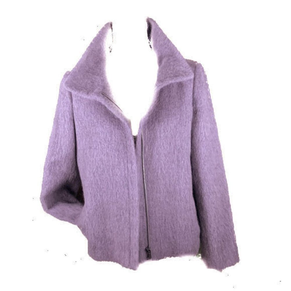 Talbots Lavender Wool Mohair Alpaca Blend Jacket Blazer size 4